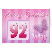 Happy 92nd Birthday Grand Mother Great-Aunt Mum Card