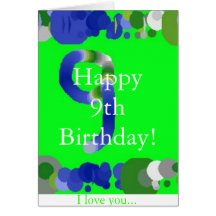 Happy 9th Birthday! Cards