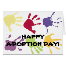 HAPPY ADOPTION DAY! childrens hands card