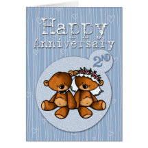 happy anniversary bears - 2 year card