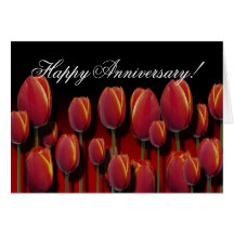 Happy Anniversary template Card (Tulip Jungle)