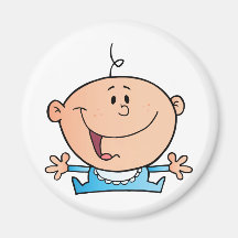 Happy Baby Boy Refrigerator Magnet