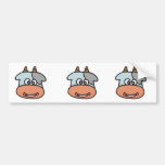 happy baby cow face bumper stickers