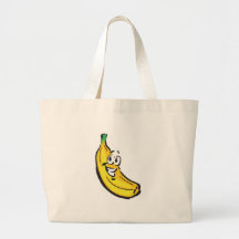 happy banana canvas bags