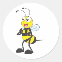 Happy Bee Clapping Sticker