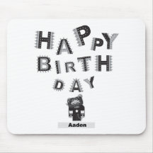 happy birthday aaden mouse pads