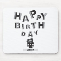 happy birthday Aaron Mousepad