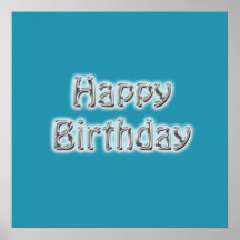 Happy Birthday Autograph Poster