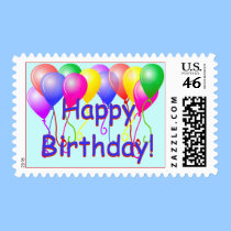 Happy Birthday Balloons stamps