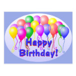 Happy Birthday Balloons Postcard