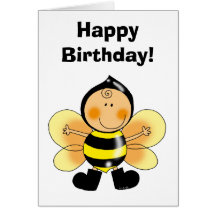 Happy Birthday! (bee costume) Card
