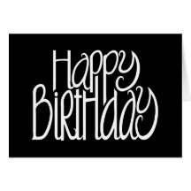Happy Birthday Black Card