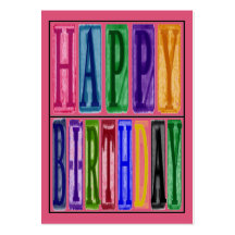Happy Birthday Blocks Gift Tag Business Card Templates