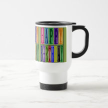 Happy Birthday Blocks Travel Mug