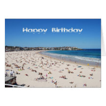 Happy Birthday, Bondi Beach, Sydney, Australia Greeting Card