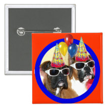 Happy Birthday Boxers button