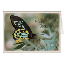 Happy Birthday, Butterfly ~ Blank Greeting Card