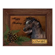 Happy Birthday Cowgirl Postcard