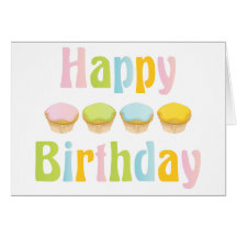 Happy Birthday Cupcakes Card