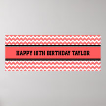 Happy Birthday Custom Year Name Banner Print