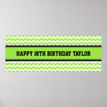 Happy Birthday Custom Year Name Banner Print
