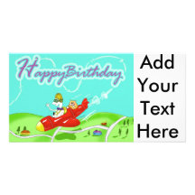 happy birthday customised photo card