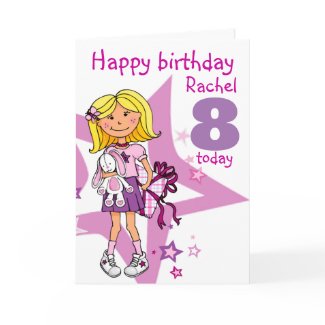 Happy Birthday Girl personalise age card card