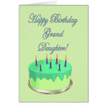 Happy Birthday Grand Daughter Birthday cake wishes Cards