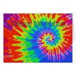 Happy Birthday Groovy Tie-Dye Card