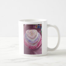 HAPPY BIRTHDAY, Heart Shaped Cake, Mug