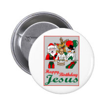 Happy Birthday Jesus Button