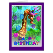 Happy Birthday Jungle style 005 Cards