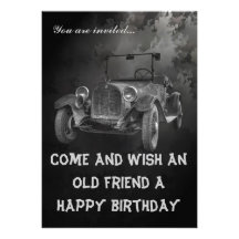 HAPPY BIRTHDAY - OVER THE HILL CUSTOM INVITATIONS