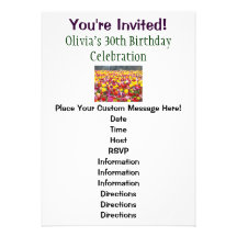 Happy Birthday Party Invitations Her 30th Birthday