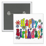 Happy Birthday Pinback Button