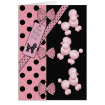 Happy Birthday Poodle Greeting Cards