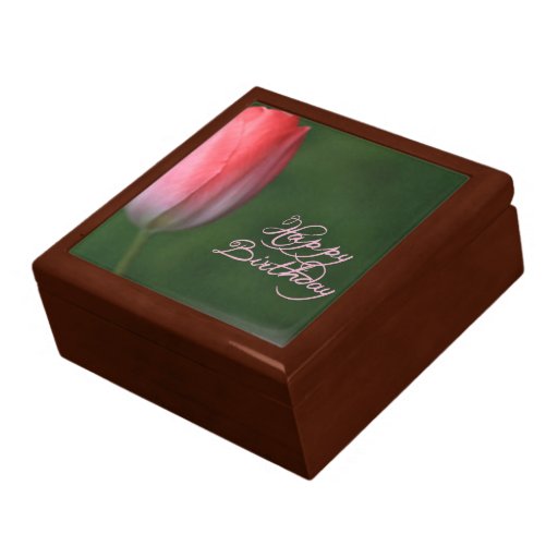 happy birthday red tulip flower gift boxes