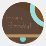 Happy Birthday! Retro 103 Round Sticker