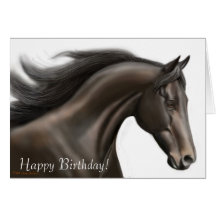 Happy Birthday Running Horse Card