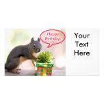 Happy Birthday Squirrel Photo Card Template