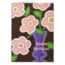 Happy Birthday! with cheery flowers card