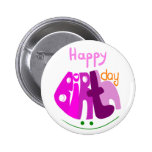 Happy Birthday with smile button buttons