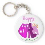 Happy Birthday with smile keychain keychains