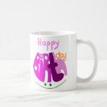 Happy Birthday with smile mug mugs
