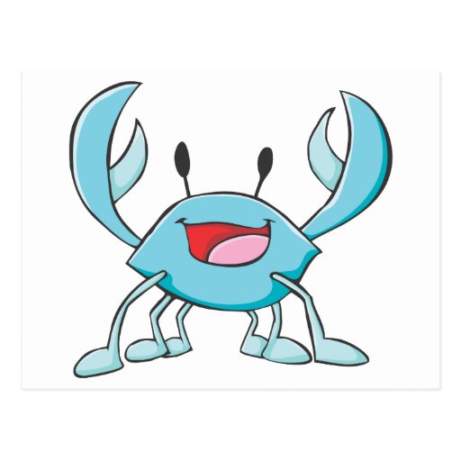 Happy Blue Crab Cartoon | Zazzle