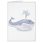 happy blue whale card