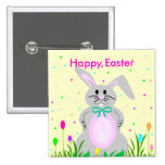 Happy Bunny, Happy Easter template button