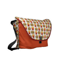 Happy Burger and Fries Messenger Bag
