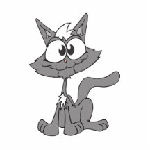 Happy cat cartoon acrylic cut outs
