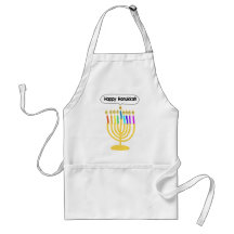 Happy Channukah Menora / Chanukia Apron